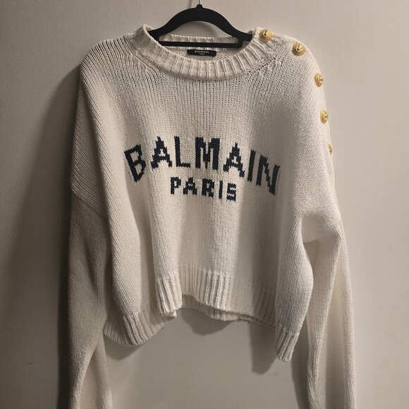 Balmain Gold Button Sweater - Picture 1 of 1